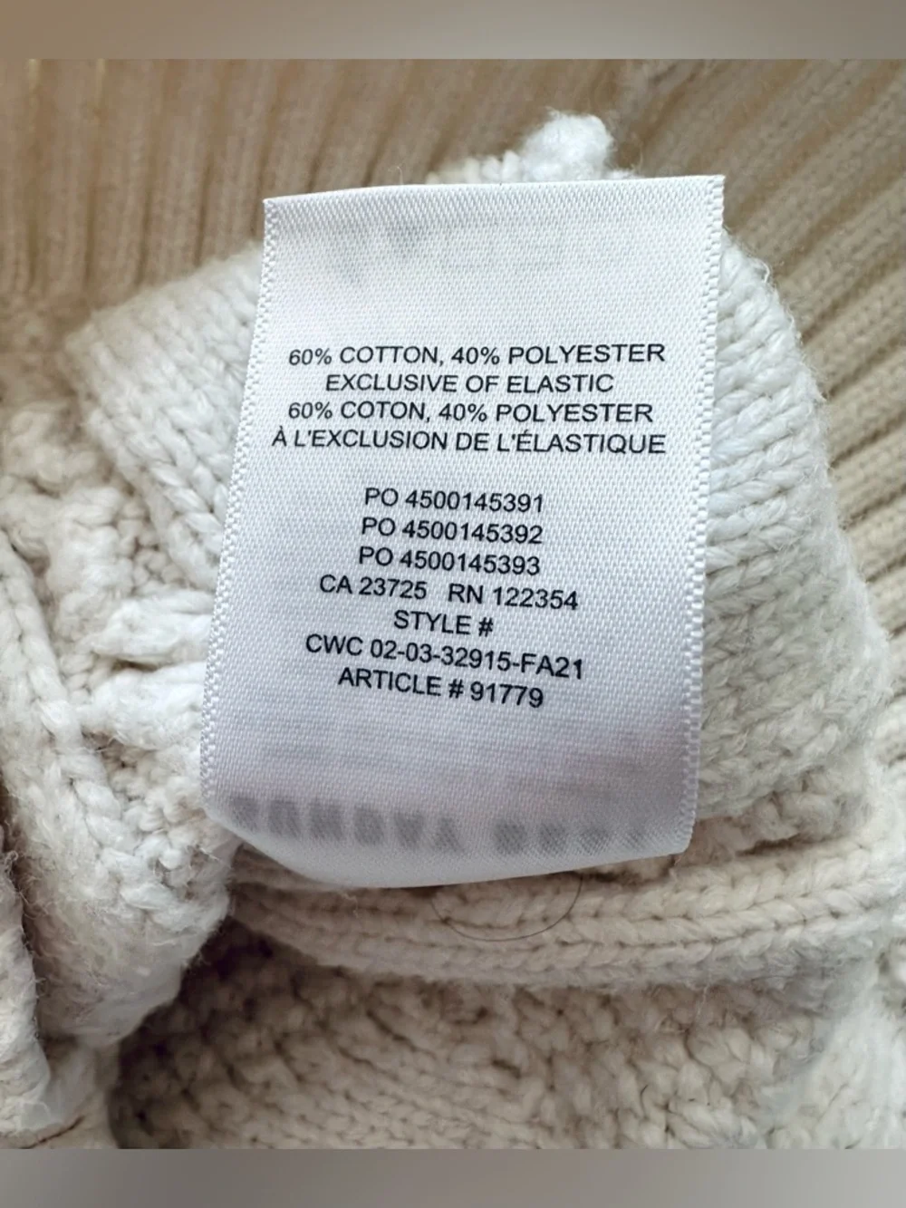 Aritzia Sunday Best Whisper White Lamora Cardigan Cable Knit Oversized Size XS - Picture 13 of 15